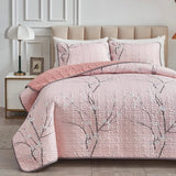 NNEDSZ Versatile Quilted Coverlet and Pillowcases Set: Adapts to Every Season - Queen size