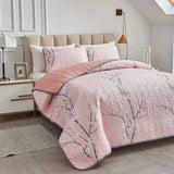 NNEDSZ Versatile Quilted Coverlet and Pillowcases Set: Adapts to Every Season - Queen size