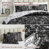 NNEDSZ Cultured Quilted Coverlet and Pillowcases Set: Style Meets Functionality - Queen size