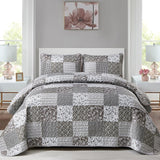 NNEDSZ Bold Quilted bedspread and pillowcovers set: Make a Statement - Queen size