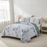 NNEDSZ Refreshing Quilted bedspread and pillowcovers set: Cool and Inviting - Queen size