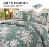 NNEDSZ Sophisticated Quilted Coverlet and Pillowcases Set: Elevate Your Bedroom Decor - Queen size