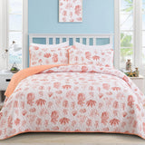NNEDSZ Sleek Quilted Bedspread and Pillowcases Set: Contemporary Style and Comfort - Queen size