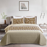 NNEDSZ Sophisticated Quilted Bedspread and Pillowcases Set: Exquisite Design and Comfort - Queen size