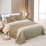 NNEDSZ Sophisticated Quilted Bedspread and Pillowcases Set: Exquisite Design and Comfort - Queen size