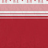 NNEDSZ Joyful Red & white Reindeer Christmas Queen Bedspread Set