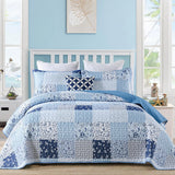 NNEDSZ Charming Quilted coverlet and pillowcovers set: Timeless Appeal - Queen size