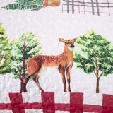 NNEDSZ Festive Christmas Red & Green Queen Bedspread Set