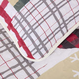 NNEDSZ Festive Christmas Red & Green Queen Bedspread Set
