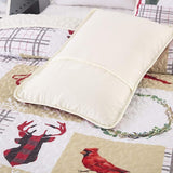 NNEDSZ Festive Christmas Red & Green Queen Bedspread Set