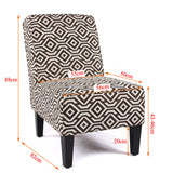 NNEDSZ Cafe Lounge Couch Ramie Cotton Fabric Accent Dining Relax Chair Pub Seating Brown New