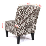 NNEDSZ Cafe Lounge Couch Ramie Cotton Fabric Accent Dining Relax Chair Pub Seating Brown New