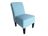 NNEDSZ Cafe Lounge Couch Ramie Cotton Fabric Accent Dining Relax Chair Pub Seating Blue New