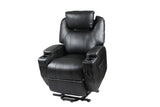 NNEDSZ Recliner Lift Heat Massage Armchair Sofa Leather 2 Motor Chair Black
