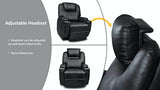 NNEDSZ Recliner Lift Heat Massage Armchair Sofa Leather 2 Motor Chair Black
