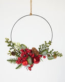 NNEDSZ Berry Ball Half Wreath 35cm