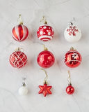 NNEDSZ Ornament Assortment Red/White 42Pcs