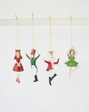 NNEDSZ Stories Ornaments Green/Red Set Of 4 10.5cm