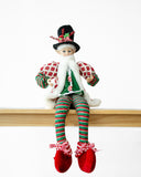 NNEDSZ LUXURY CHRISTMAS CAROLLER ELF GREEN/RED 65CM