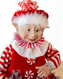 NNEDSZ CHRISTMAS CANDY STRIPE BOY ELF RD/WH 65CM