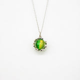 NNEDSZ Gift Box - Aroma Necklace White Gold - Planet Aurum Verdant (Gold Green) + Purify Oil Blend