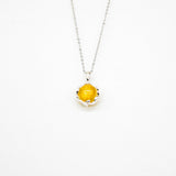 NNEDSZ Gift Box - Aroma Necklace White Gold - Planet Jovian Gold (Golden Yellow) + Purify Oil Blend