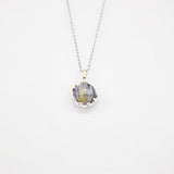 NNEDSZ Gift Box - Aroma Necklace White Gold - Planet Lunar Lavender (Lanvender Purple) + Purify Oil Blend