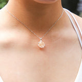 NNEDSZ Gift Box - Aroma Necklace White Gold - Planet Nebula (Pink) + Purify Oil Blend