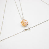 NNEDSZ Gift Box - Aroma Necklace White Gold - Planet Nebula (Pink) + Purify Oil Blend