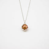 NNEDSZ Gift Box - Aroma Necklace White Gold - Planet Plutonian Amethyst (Golden Purple) + Purify Oil Blend
