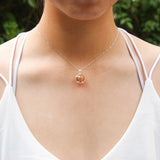 NNEDSZ Gift Box - Aroma Necklace White Gold - Planet Plutonian Amethyst (Golden Purple) + Purify Oil Blend
