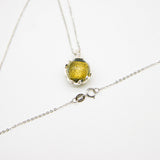 NNEDSZ Gift Box - Aroma Necklace White Gold - Planet Stellar Midnight (Golden dark blue) + Purify Oil Blend