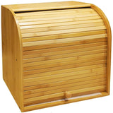 NNEDSZ Bamboo Bread Storage Box - 2 Compartment Sections