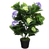 NNEDSZ Artificial Hydrangea 74cm - Mixed Purples And Yellows
