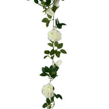 NNEDSZ Artificial White Rose Garland 190cm
