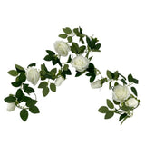 NNEDSZ Artificial White Rose Garland 190cm