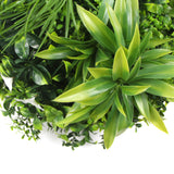 NNEDSZ Flowering White Artificial Green Wall Disc UV Resistant 75cm (White Frame)