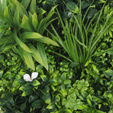 NNEDSZ Flowering White Artificial Green Wall Disc UV Resistant 75cm (Black Frame)