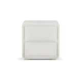 NNEDSZ Astrid White Bedside Table
