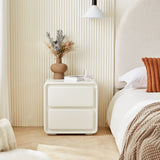 NNEDSZ Astrid White Bedside Table