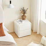NNEDSZ Astrid White Bedside Table