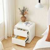 NNEDSZ Astrid White Bedside Table