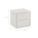 NNEDSZ Astrid White Bedside Table