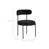 NNEDSZ Amia Set of 2 Dining Chair in Black