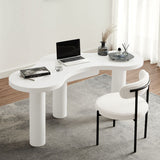 NNEDSZ Aurora White Office Desk