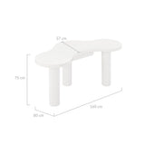 NNEDSZ Aurora White Office Desk