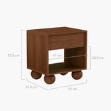 NNEDSZ Orbie Bedside Table in Walnut