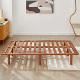 NNEDSZ Bondi Wooden Pinewood Bed Base in Walnut - King Single
