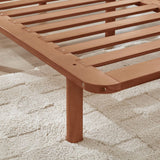 NNEDSZ Bondi Wooden Pinewood Bed Base in Walnut - King Single