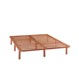 NNEDSZ Bondi Wooden Pinewood Bed Base in Walnut - King Single